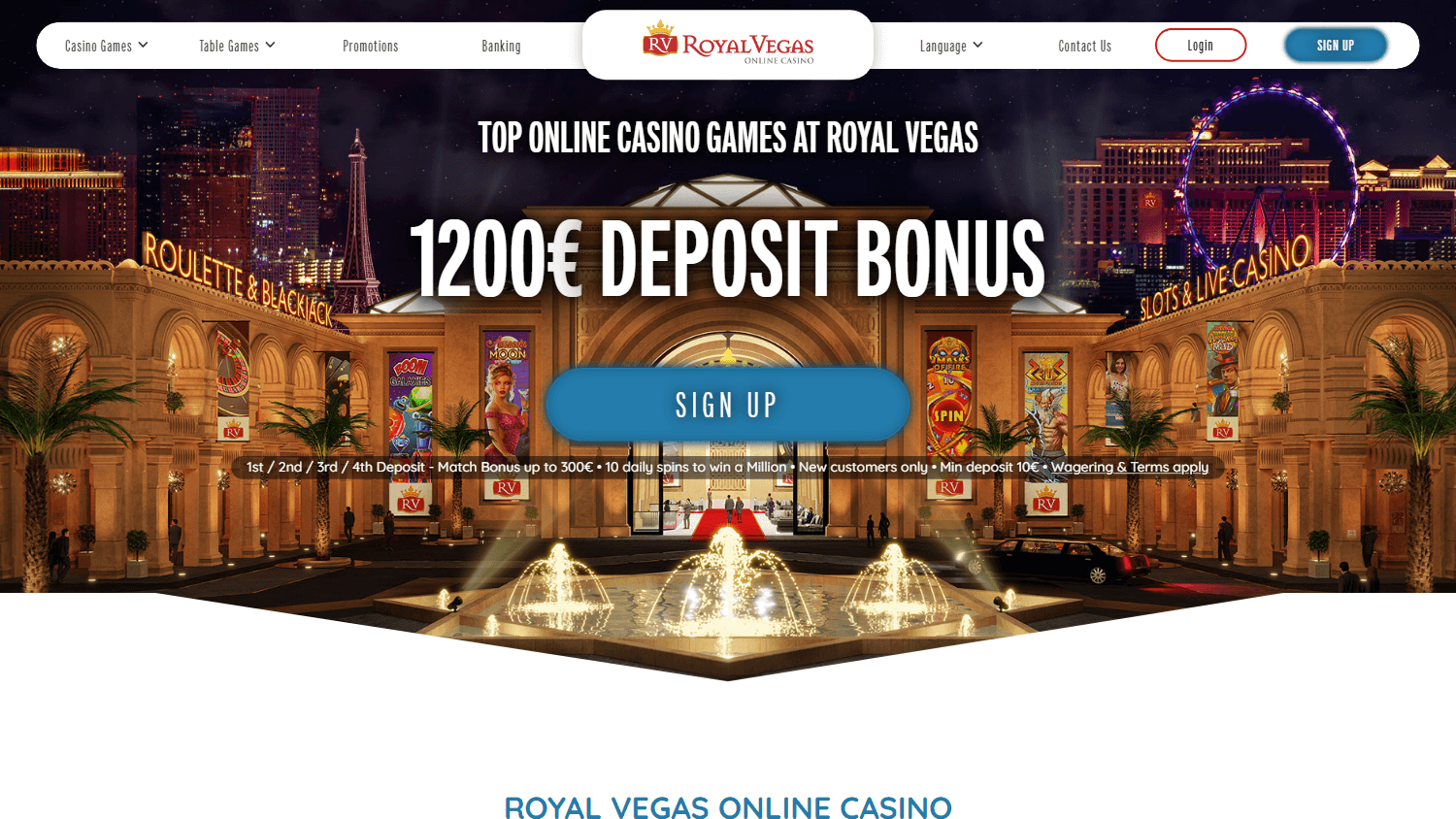 Royal Vegas Casino Desktop screenshot